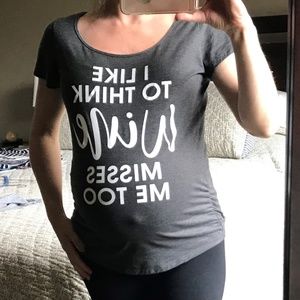 Funny pregnancy wine shirt - Medium